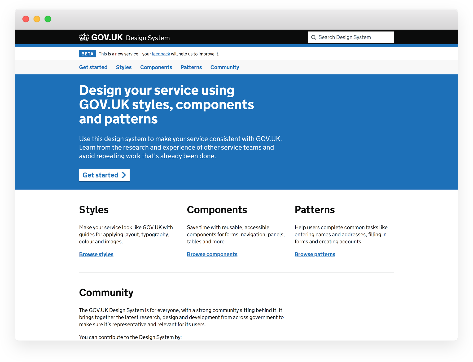 GOV.UK design system