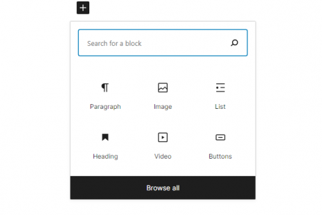 content editor blocks thumbnail