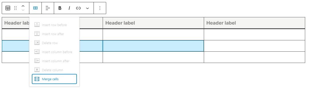 table merge