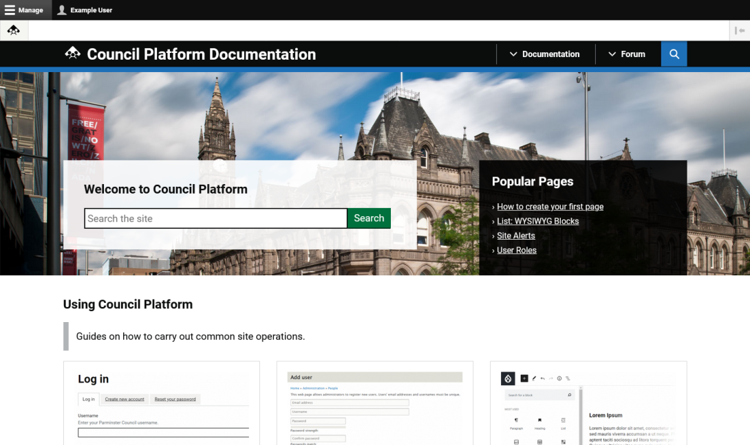 Council Platform Documentation site home page