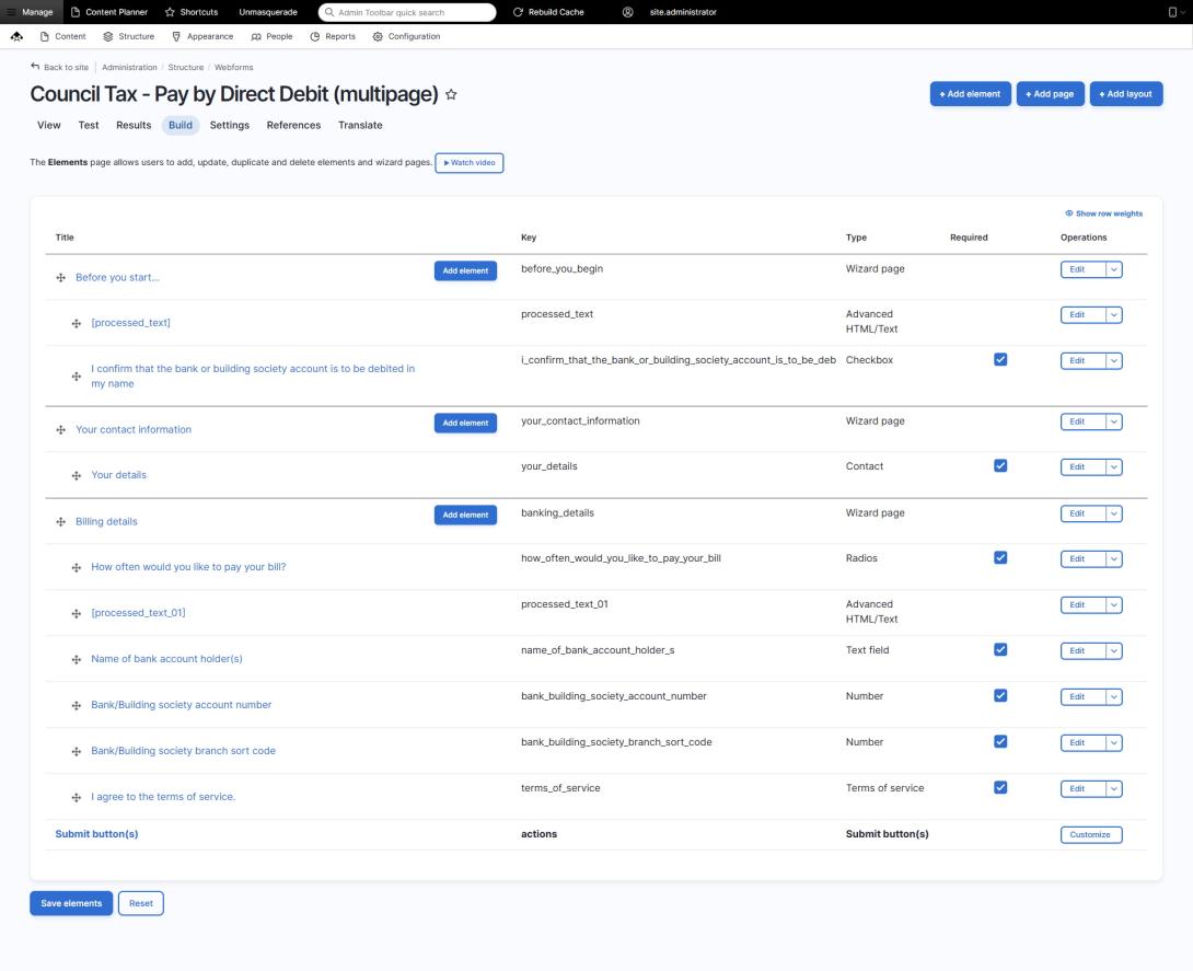 multipage webform
