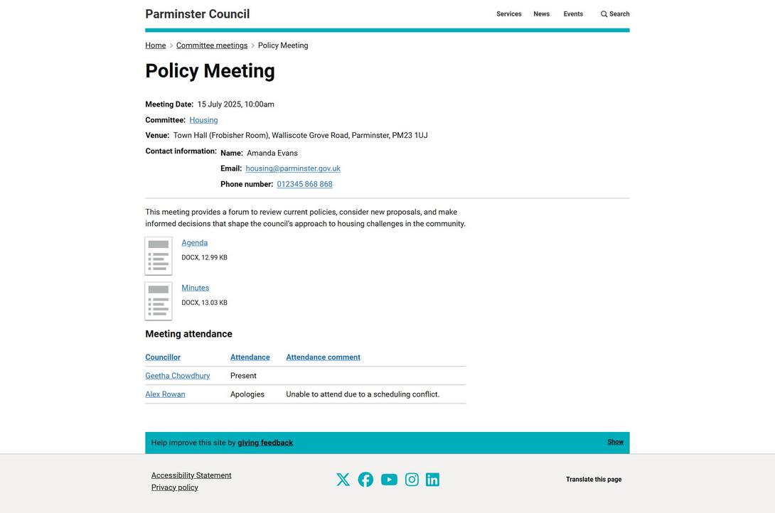 meeting page